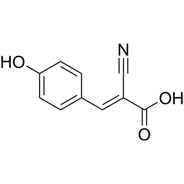 α-Cyano-4-hydroxycinnamic acid Chemische Struktur