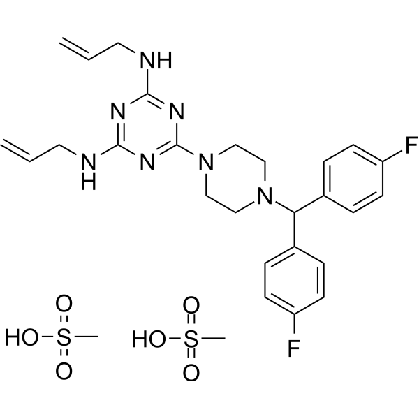 Almitrine mesylate Chemische Struktur