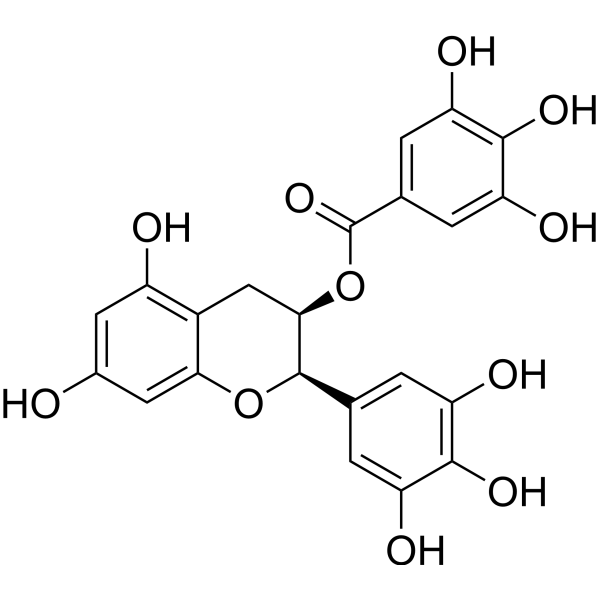 (-)-Epigallocatechin Gallate Chemische Struktur