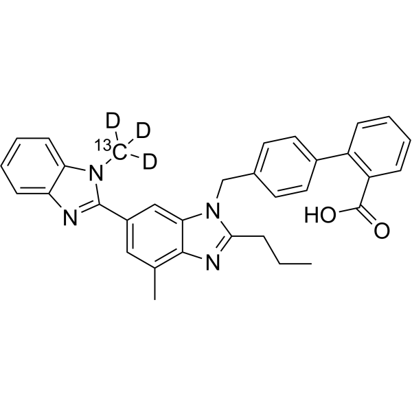 Telmisartan-<sup>13</sup>C,d<sub>3</sub> Chemische Struktur