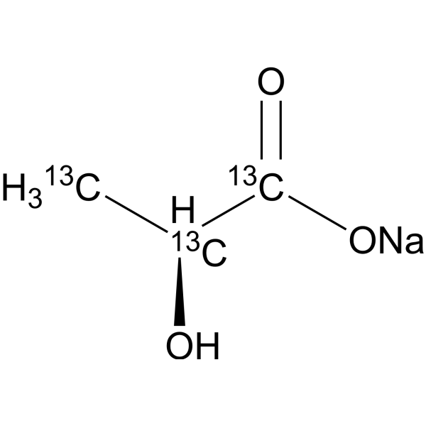 L-Lactic acid-<sup>13</sup>C<sub>3</sub> sodium Chemical Structure