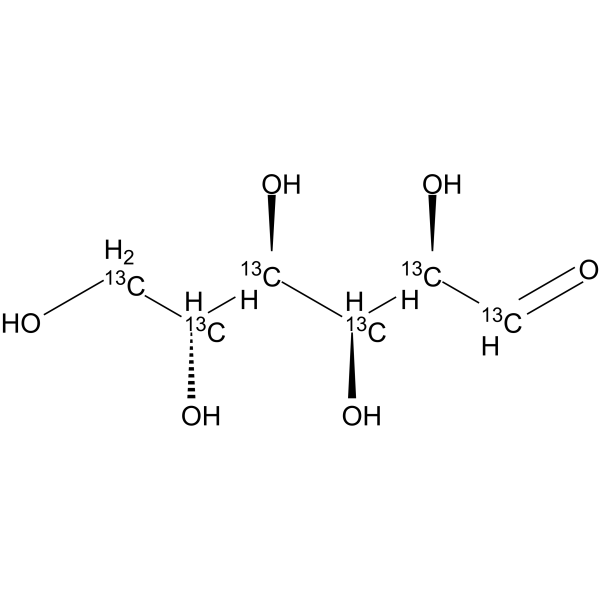 D-Glucose-<sup>13</sup>C<sub>6</sub> Chemische Struktur